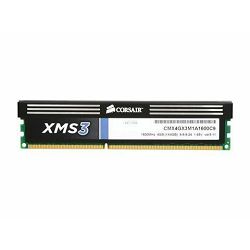 DDR3 4GB (1x4) Corsair 1600MHz XMS3, CMX4GX3M1A1600C9