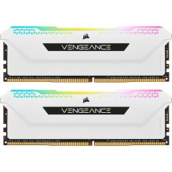 DDR4 32GB (2x16) Corsair 3600MHz RGB PRO SL White, Intel XMP,  CL18, CMH32GX4M2D3600C18W