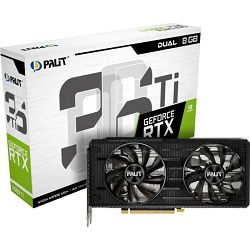 Palit RTX3060Ti Dual 8GB, NE6306T019P2-190AD, LHR
