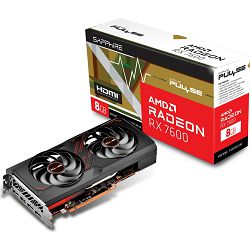 Sapphire RX7600 Pulse Gaming OC, AMD Radeon, 8GB GDDR6, 11324-01-20G