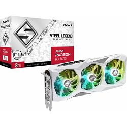 Asrock RX7600 Steel Legend 8GB OC, AMD, Radeon, 8GB GDDR6, 90-GA4DZZ-00UANF