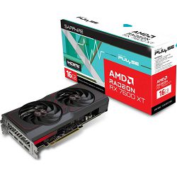 Sapphire RX7600XT Pulse Radeon, AMD, 16GB GDDR6, 11339-04-20G