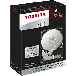 Toshiba 6TB 3.5" 7200rpm, 128MB, X300, Retail, HDWE160EZSTA