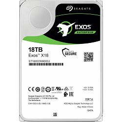 Seagate 18TB 3.5", 7200rpm, 256MB, Exos X X18, 512e/4Kn, 6Gb/s, ST18000NM000J