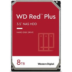 WD 8TB 3.5", 5640rpm, 128MB, Red Plus, WD80EFZZ