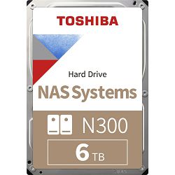 Toshiba 6TB 3.5", 7200rpm, 256MB, N300, Bulk, HDWG460UZSVA