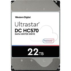 WD 22TB 3.5", 7200rpm, 512MB, 512e, Ultrastar DC HC570, WUH722222ALE6L4