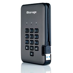 iStorage 1TB, diskAshur PRO2, 2.5",  USB 3.1 SSD, IS-DAP2-256-SSD-1000-C-G