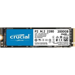 Crucial SSD 2TB P2, M.2 SSD, NVMe, CT2000P2SSD8 600TBW
