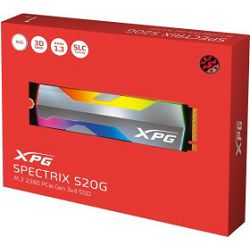 Adata SSD 1TB, XPG Spectrix S20G, PCIe 3.0 4x, M.2 2280, NVMe, ASPECTRIXS20G-1T-C, 600TBW