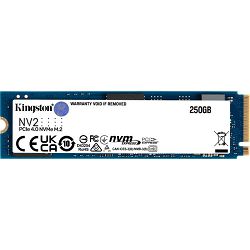 Kingston SSD 250GB, NV2, M.2 2280 NVMe, SNV2S/250G