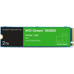 WD SSD 2TB M.2 Green SN350 NVMe, WDS200T3G0C, 3200MBs/3000MBs