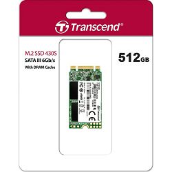 Transcend SSD MTS430S 512GB M.2 42mm, 2242,  SATA III, TS512GMTS430S