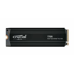Crucial SSD 1TB T705, heatsink M.2 SSD, NVMe PCIe, Gen 5, CT1000T705SSD5