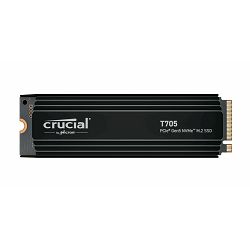 Crucial SSD 1TB T705, heatsink M.2 SSD, NVMe PCIe, Gen.5, CT1000T705SSD5