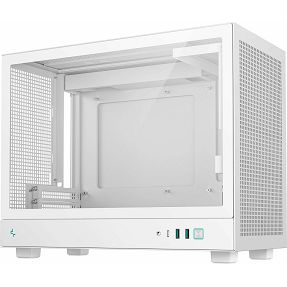 DeepCool Mini-ITX CH160 PLUS WH, Mini-ITX, Tempered glass, White, R-CH160-WHNGM0-G