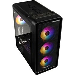 Zalman Mini Tower M3 Plus, glass window, RGB, Black