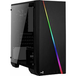 Aerocool Mini Tower Cylon Mini RGB, glass window, Black, ACCS-PV12013.11, 4718009152359