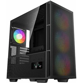 DeepCool Midi Tower CH560 Digital, ARGB, LCD, glass window, Black, R-CH560-BKAPE4D-G-1