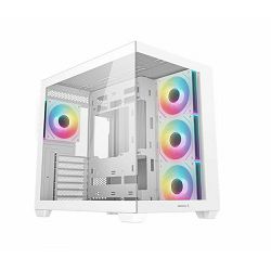 DeepCool Midi Tower CG530 4F WH, ATX, ARGB, Tempered glass, White, R-CG530-WHADA4-G-1