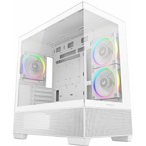 DeepCool Midi Tower CG380 3F, ATX, Tempered Glass, White, R-CG380-WHAGM3-G