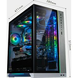 Lian Li Midi Tower O11 Dynamic XL ROG Certified Silver, glass window, RGB, PC-O11DXL-A, 4718466009135