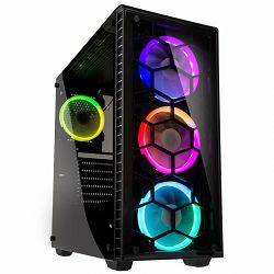 Kolink Midi Tower Observatory, glass window, RGB, Black, 5999094002494