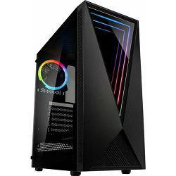 Kolink Midi Tower VOID X, glass window, RGB, Black, 5999094003422