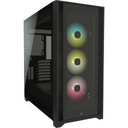 Corsair Midi Tower iCUE 5000X RGB, glass window, Black, CC-9011212-WW