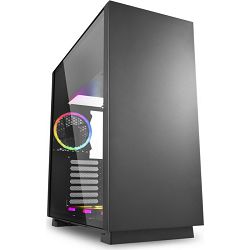 Sharkoon Midi Tower Pure Steel RGB, glass window, Black