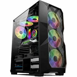 NaviaTec Midi Tower RAPTOR TG Gaming 4xRGB ventilators