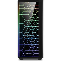 Sharkoon Midi Tower RGB LIT 100, glass window, Black