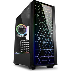 Sharkoon Midi Tower RGB LIT 100, glass window, Black