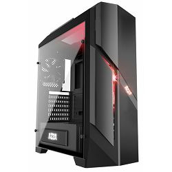 AZZA Midi Tower Photios 250, glass window, Black