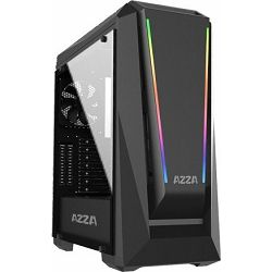 AZZA Midi Tower Chroma 410A, glass window, Black