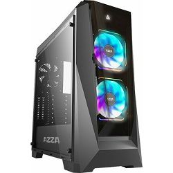 AZZA Midi Tower Chroma 410B, glass window, Black