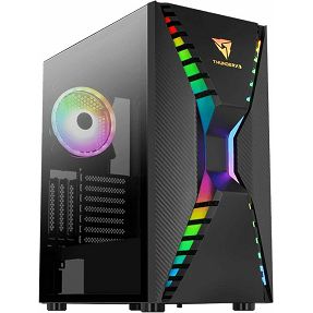 Aerocool Midi Tower Cronus ARGB, glass window, Black, ACCM-PB23013.11, 4710562758931
