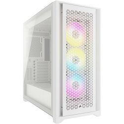 Corsair Midi Tower 5000D Airflow RGB, glass window, White, CC-9011243-WW