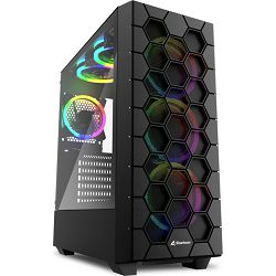 Sharkoon Midi Tower HEX, RGB, Black