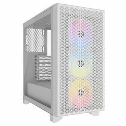 Corsair Midi Tower 3000D Airflow, RGB, glass window, White, CC-9011256-WW