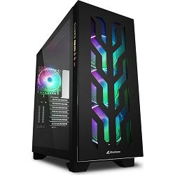 Sharkoon Full Tower Elite Shark CA300T RGB , glass window, Black