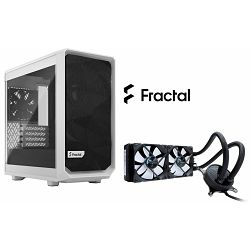 Fractal komplet Mini Tower Meshify 2 White + vodeno hlađenje Celsius S24, Blackout, 240mm, PROMO