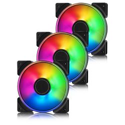 Fractal ventilator 120mm Prisma AL-12 RGB PWM, Black, 500-2000rpm, 3-Pack, FD-FAN-PRI-AL12-PWM-3P