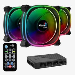 Aerocool ventilator 120mm Astro 12 Pro ARGB 3-pack with remote control, ACF3-AT10217.02