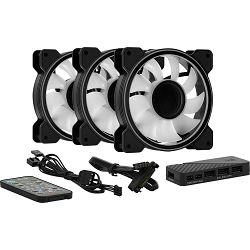 Aerocool ventilator 120mm Mirage 12 Pro ARGB 3-pack with remote control, ACF3-MR10227.11
