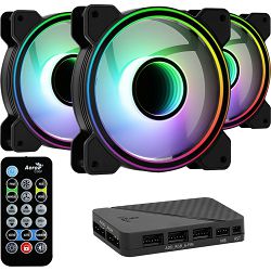 Aerocool ventilator 120mm Mirage 12 Pro ARGB 3-pack with remote control, ACF3-MR10227.11