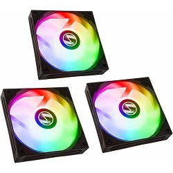 Lian Li ventilator 120mm ST120 RGB PWM, 3-pack + kontroler, Black, ST120-3B