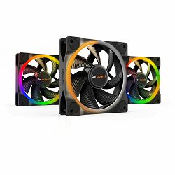 Be Quiet! ventilator 120mm Light Wings, PWM, ARGB 3-pack, Black, BL076