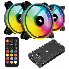 White Shark ventilator 120mm GCF-S028-004 NEBULA-2 - ARGB KIT, 3-Pack