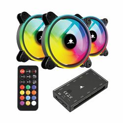 White Shark ventilator 120mm GCF-S028-004 NEBULA-2 - ARGB KIT, 3-Pack